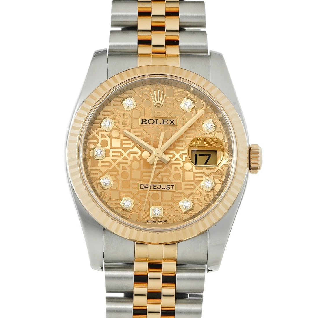 ROLEX DATEJUST CHAMPAGNE COMPUTER/DIAMOND WATCH: ROLEX Datejust Champagne computer/diamond Watch Brand: ROLEX Type/Style: Wristwatch Material: Band Material Stainless steel/Yellow Gold, Case Material Stainless steel Color: Dial Color Champagne