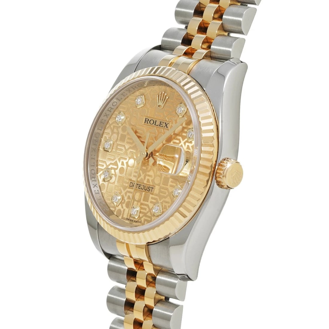 ROLEX DATEJUST CHAMPAGNE COMPUTER/DIAMOND WATCH - 2