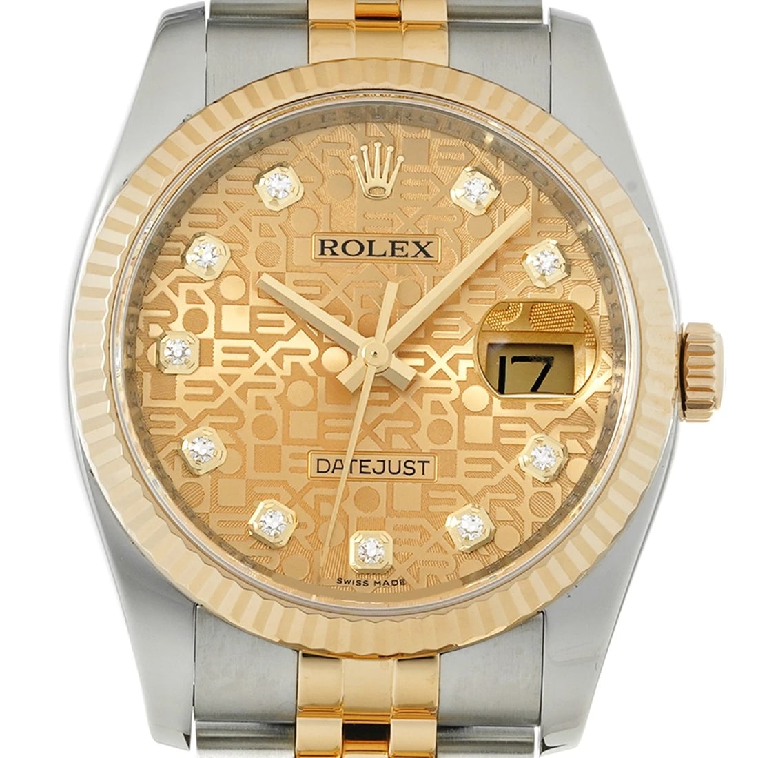 ROLEX DATEJUST CHAMPAGNE COMPUTER/DIAMOND WATCH - 4