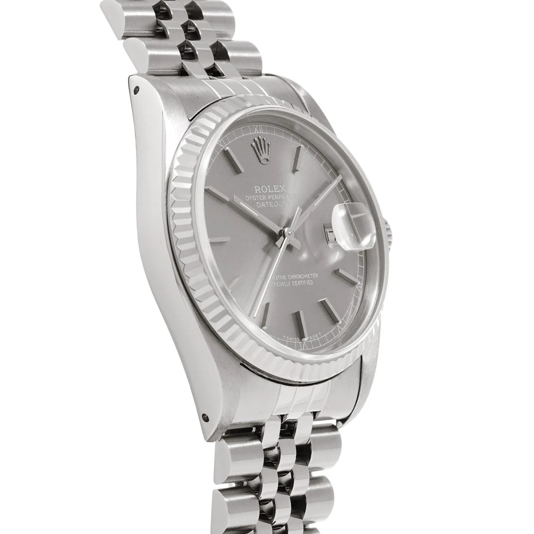 ROLEX DATEJUST SILVER WATCH - 3