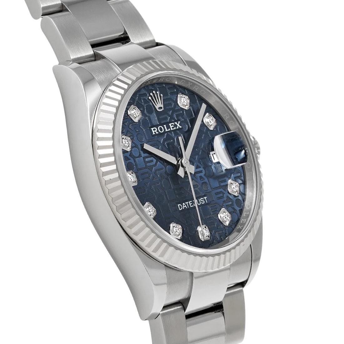 ROLEX DATEJUST 36 BLUE COMPUTER/DIAMOND WATCH - 3