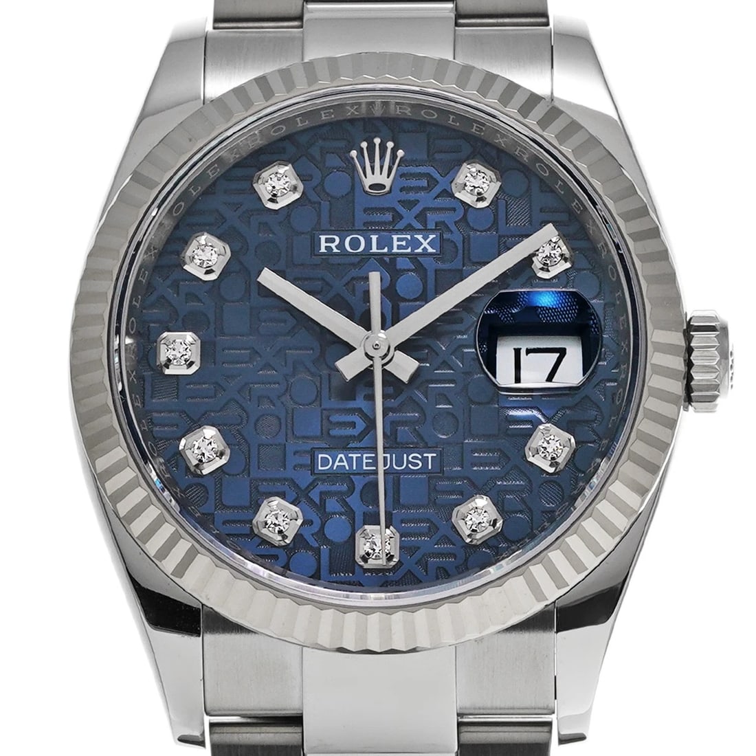 ROLEX DATEJUST 36 BLUE COMPUTER/DIAMOND WATCH - 4