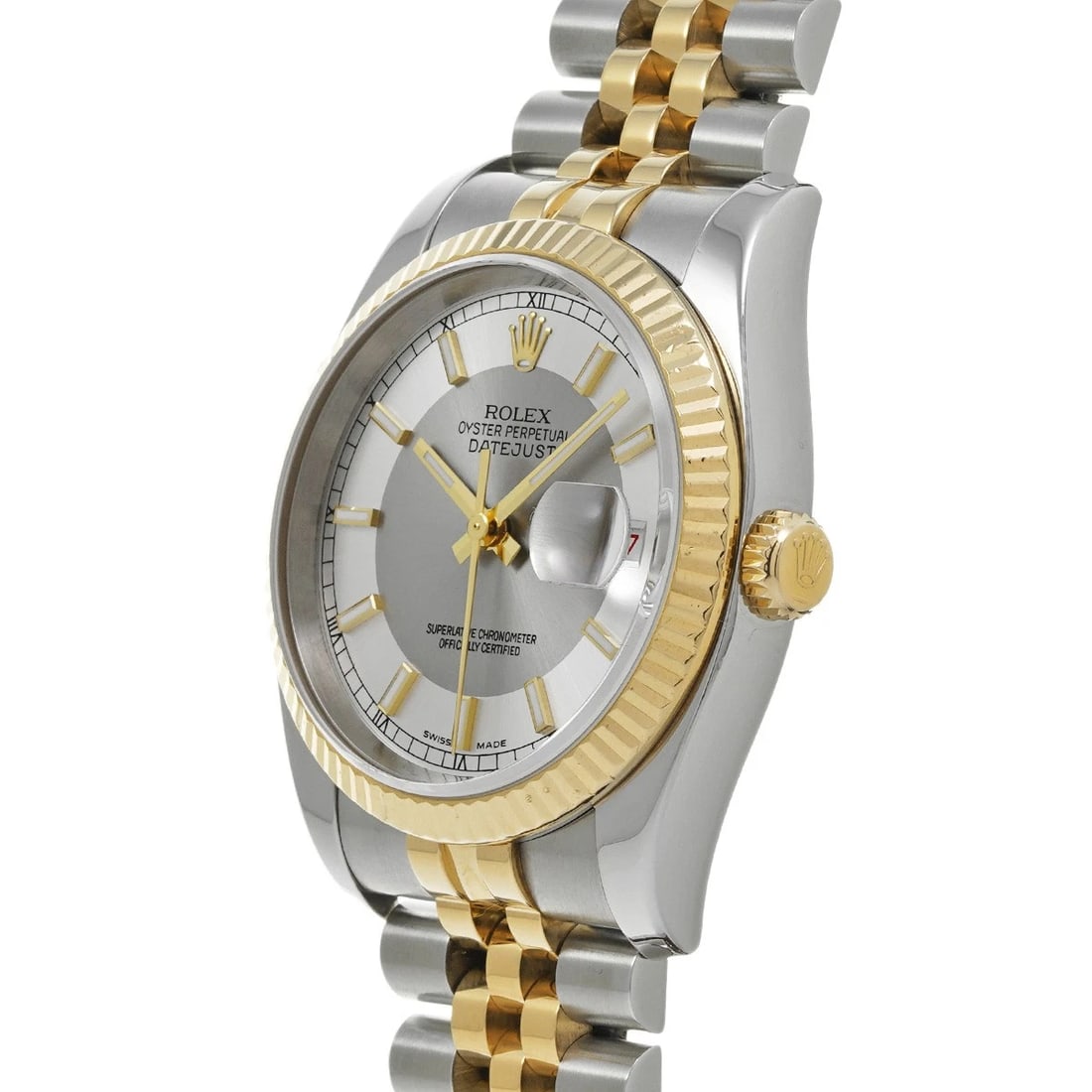 ROLEX DATEJUST GRAY/SILVER WATCH - 2