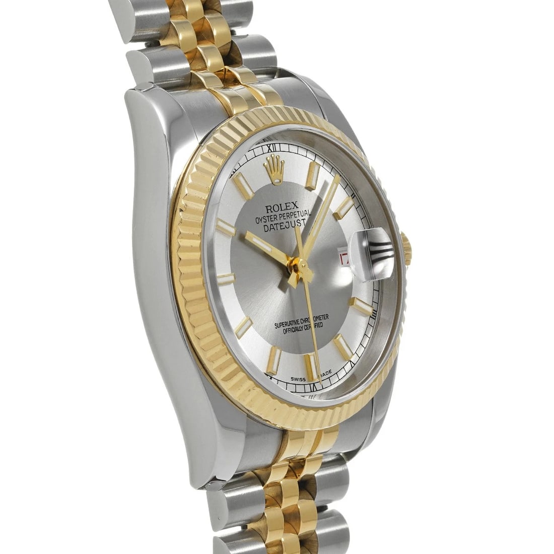 ROLEX DATEJUST GRAY/SILVER WATCH - 3