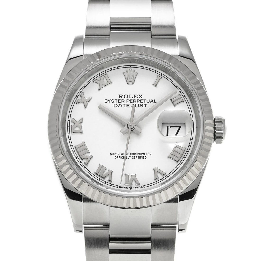 ROLEX DATEJUST 36 WHITE WATCH: ROLEX Datejust 36 white Watch Brand: ROLEX Type/Style: Wristwatch Material: Band Material Stainless steel, Case Material Stainless steel Color: Dial Color white Size: Case Size H/about 36mm W/about
