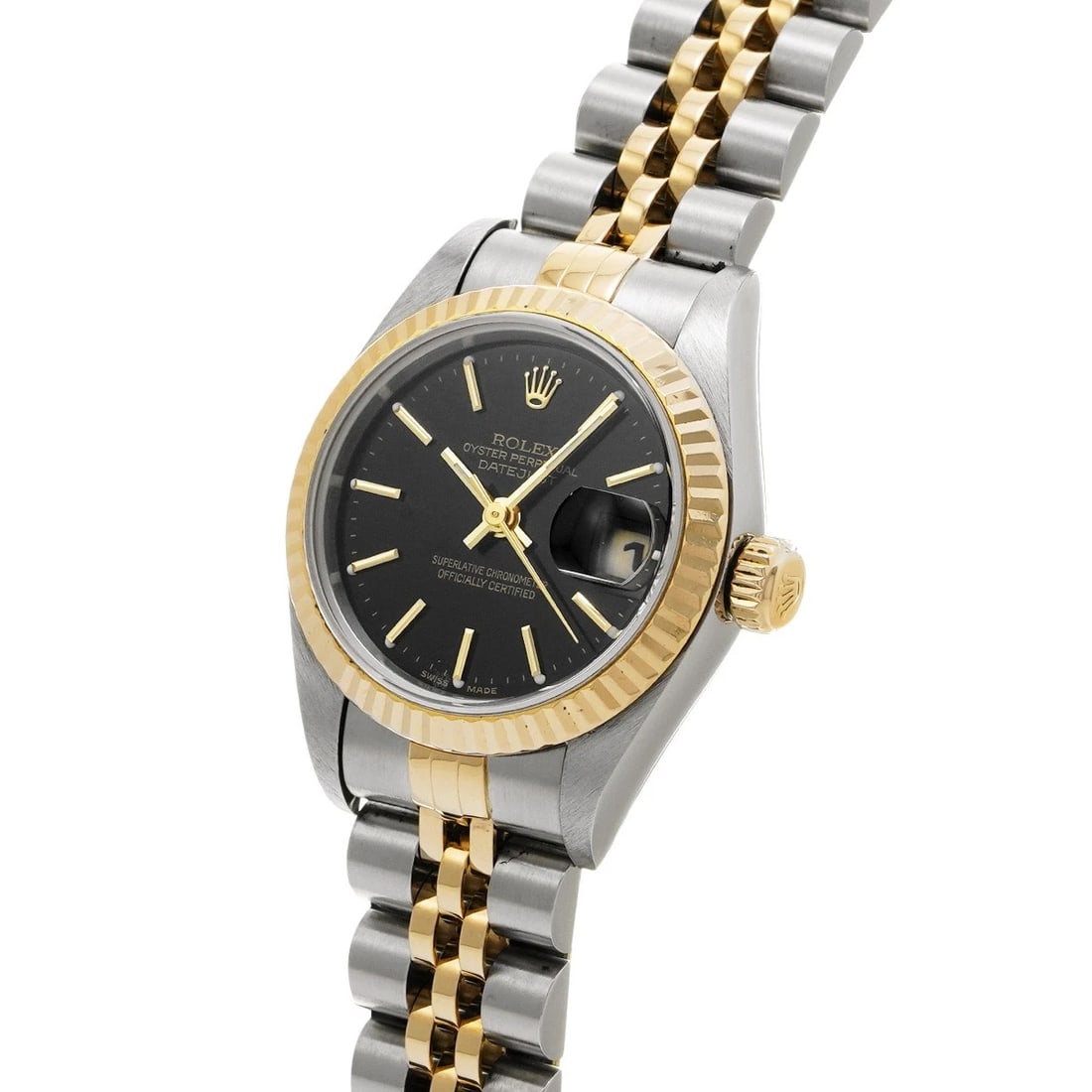 ROLEX DATEJUST BLACK WATCH - 2