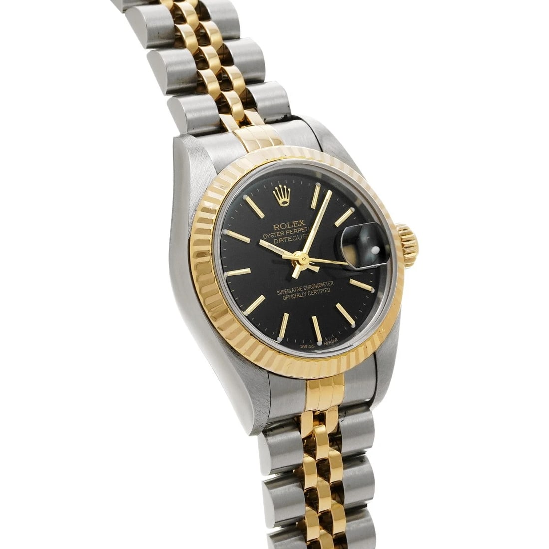 ROLEX DATEJUST BLACK WATCH - 3