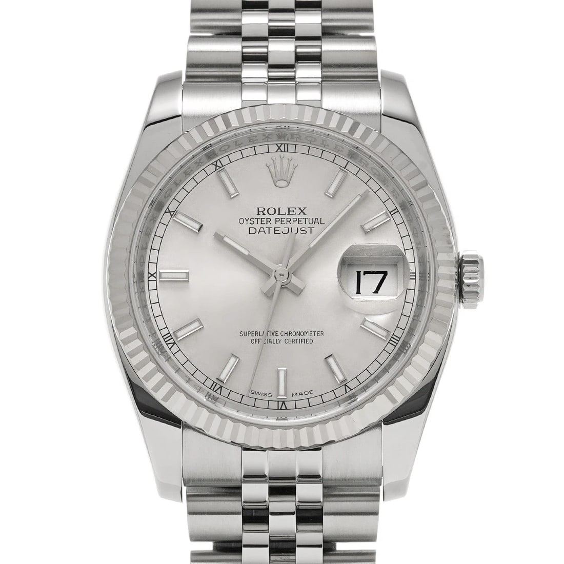 ROLEX DATEJUST SILVER WATCH: ROLEX Datejust Silver Watch Brand: ROLEX Type/Style: Wristwatch Material: Band Material Stainless steel, Case Material Stainless steel Color: Dial Color Silver Size: Case Size H/about 36mm W/about