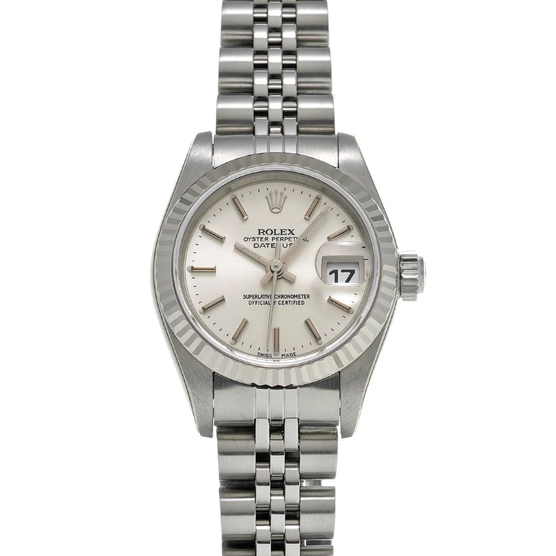 ROLEX DATEJUST SILVER WATCH: ROLEX Datejust Silver Watch Brand: ROLEX Type/Style: Wristwatch Material: Band Material Stainless steel, Case Material Stainless steel Color: Dial Color Silver Size: Case Size H/about 26mm W/about