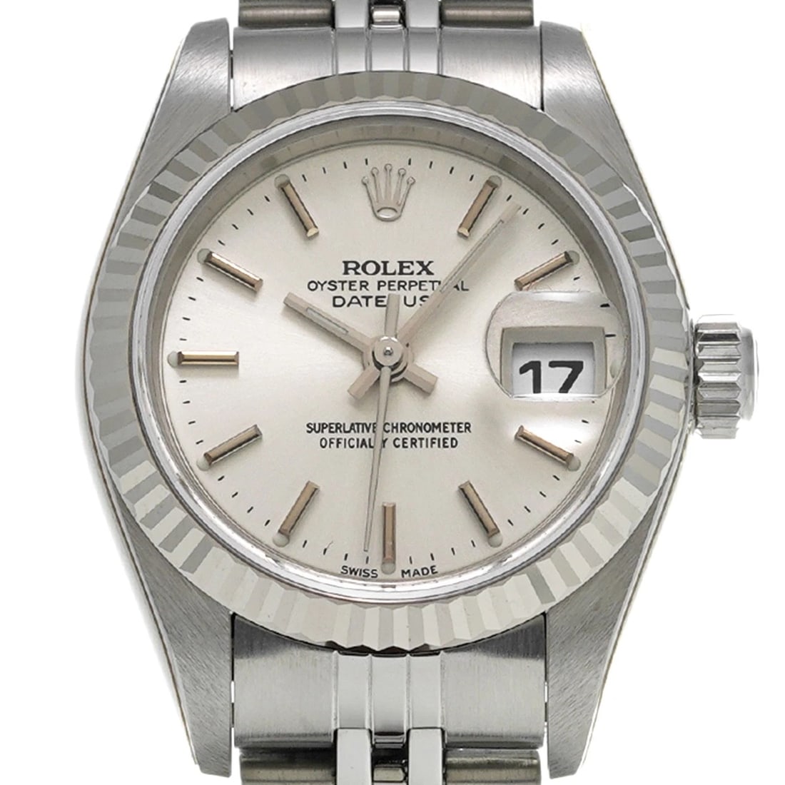 ROLEX DATEJUST SILVER WATCH - 4