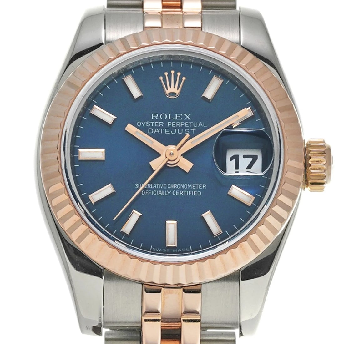 ROLEX DATEJUST BLUE WATCH - 4
