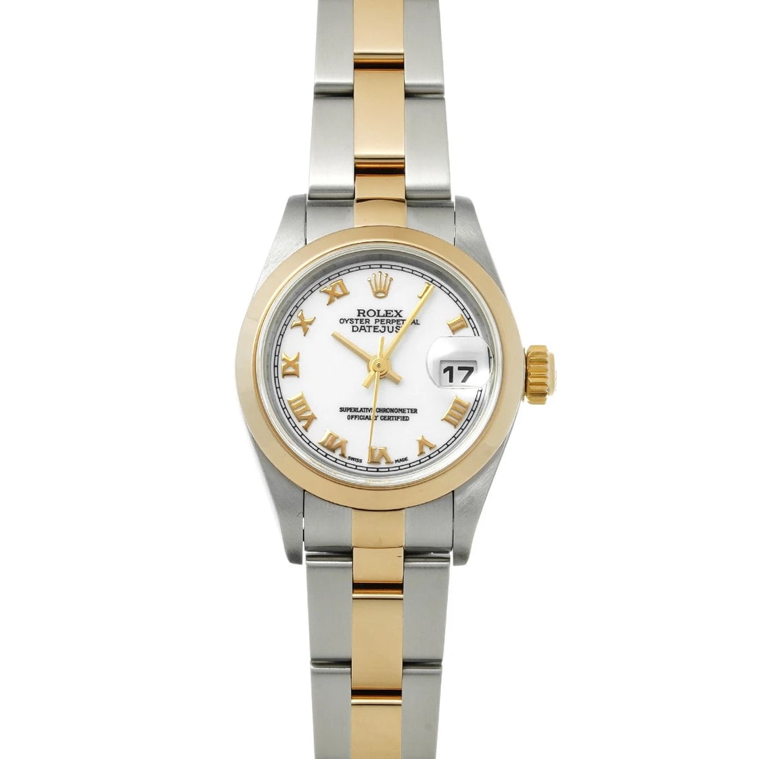 ROLEX DATEJUST WHITE WATCH: ROLEX Datejust white Watch Brand: ROLEX Type/Style: Wristwatch Material: Band Material Stainless steel/Yellow Gold, Case Material Stainless steel Color: Dial Color white Size: Case Size H/about 26mm