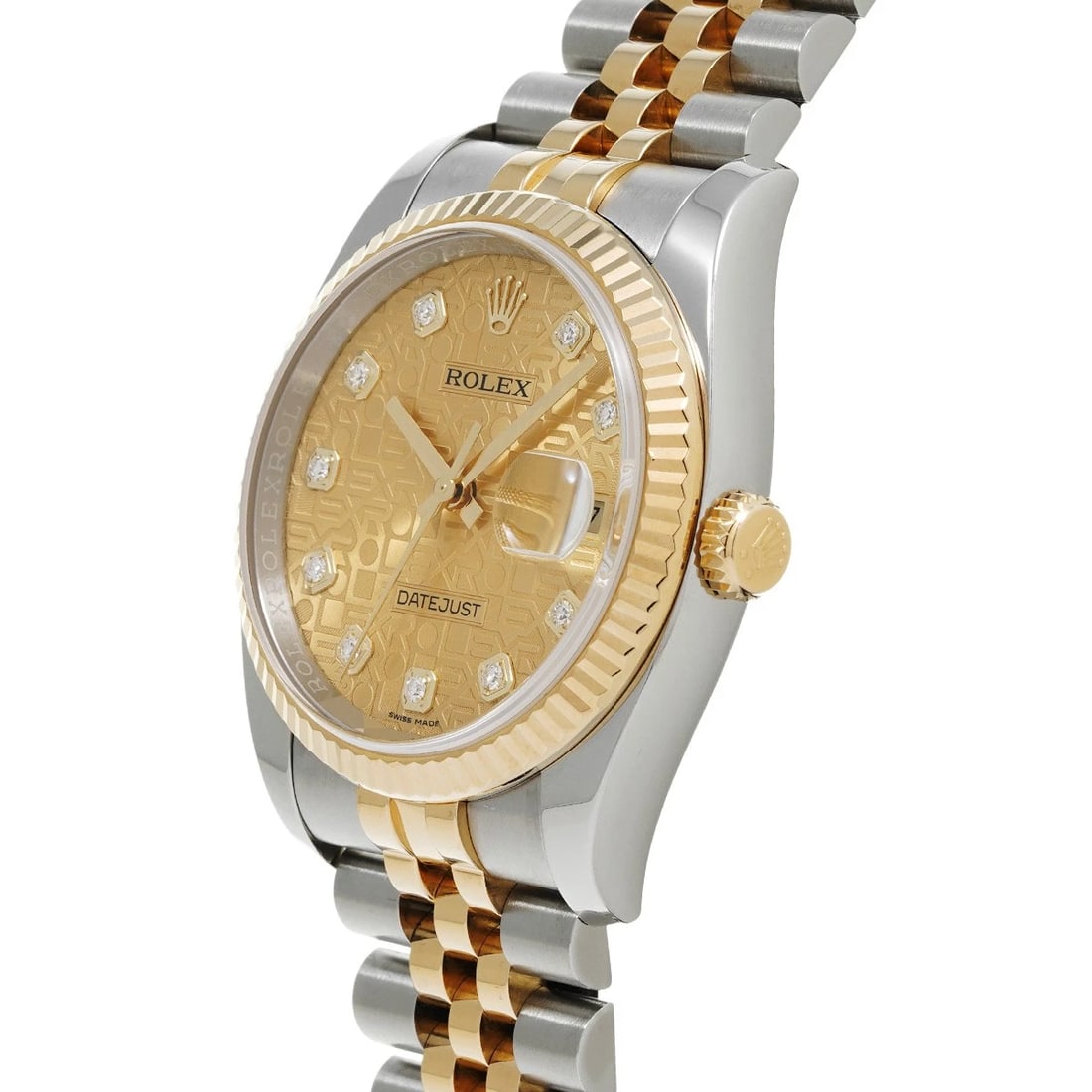 ROLEX DATEJUST CHAMPAGNE COMPUTER/DIAMOND WATCH - 2