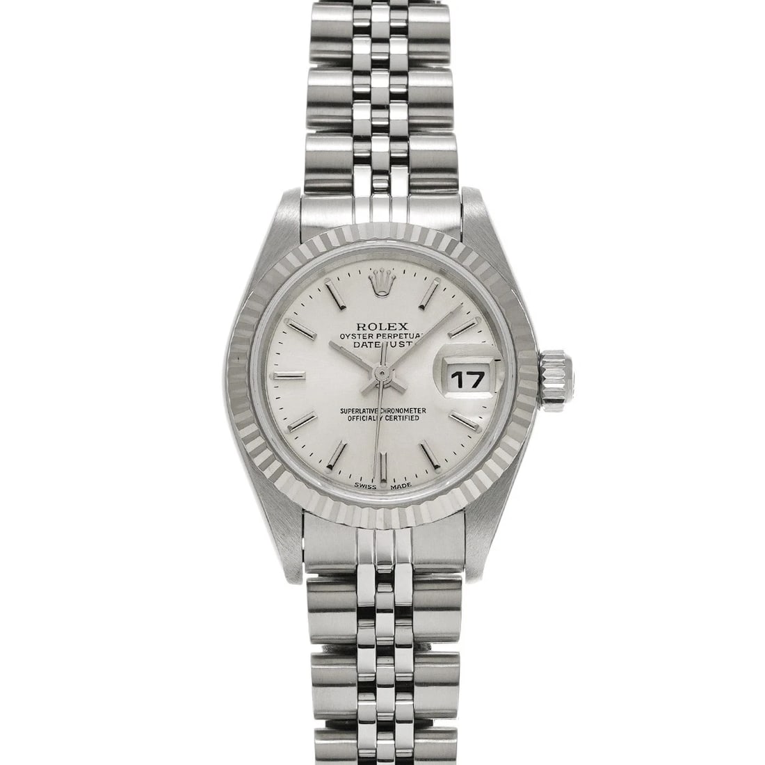 ROLEX DATEJUST SILVER WATCH: ROLEX Datejust Silver Watch Brand: ROLEX Type/Style: Wristwatch Material: Band Material Stainless steel, Case Material Stainless steel Color: Dial Color Silver Size: Case Size H/about 26mm W/about
