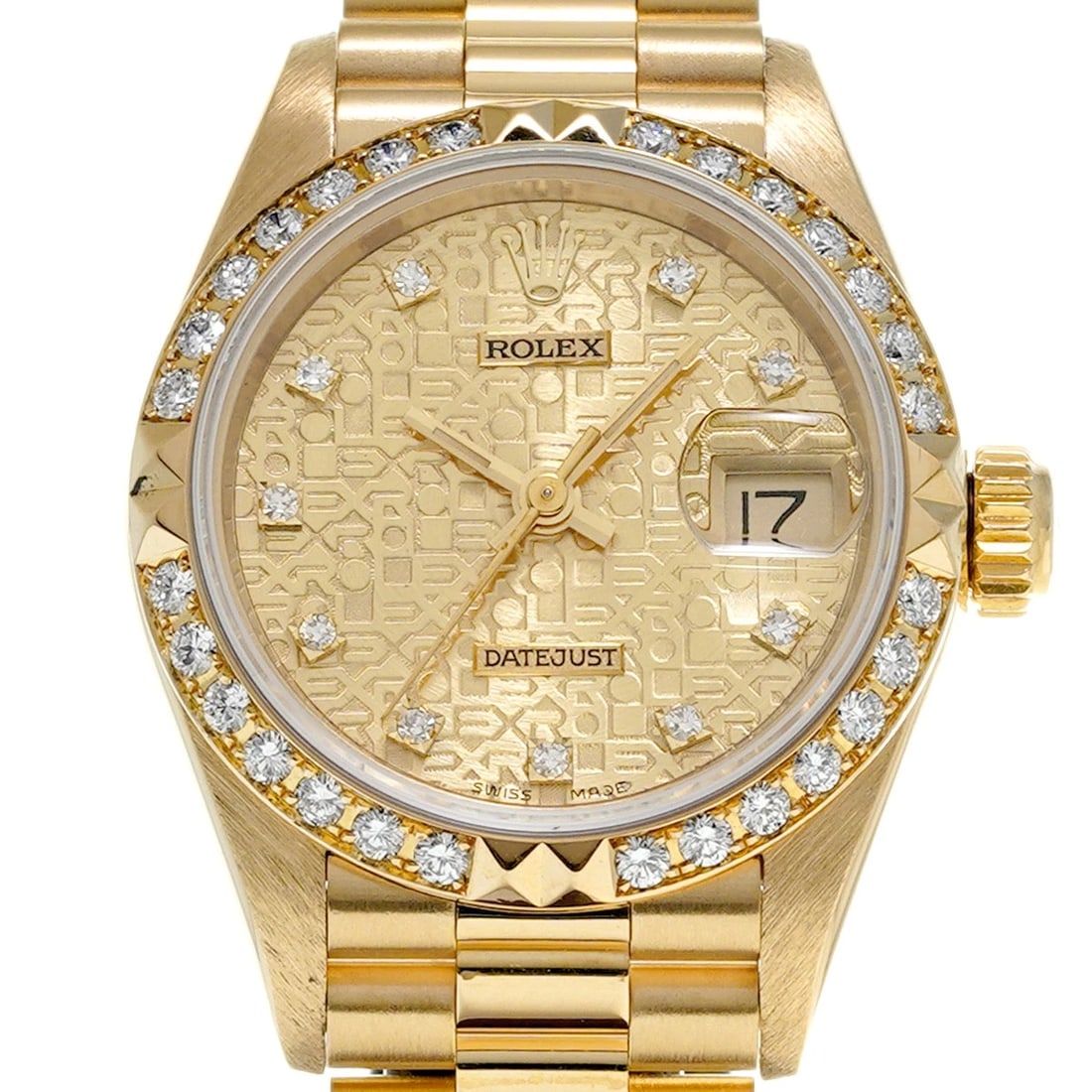ROLEX DATEJUST CHAMPAGNE COMPUTER/DIAMOND WATCH - 4