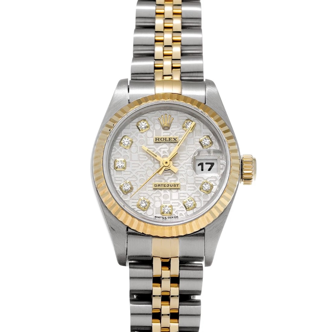 ROLEX DATEJUST SILVER COMPUTER/DIAMOND WATCH: ROLEX Datejust Silver computer/diamond Watch Brand: ROLEX Type/Style: Wristwatch Material: Band Material Stainless steel/Yellow Gold, Case Material Stainless steel Color: Dial Color Silver computer