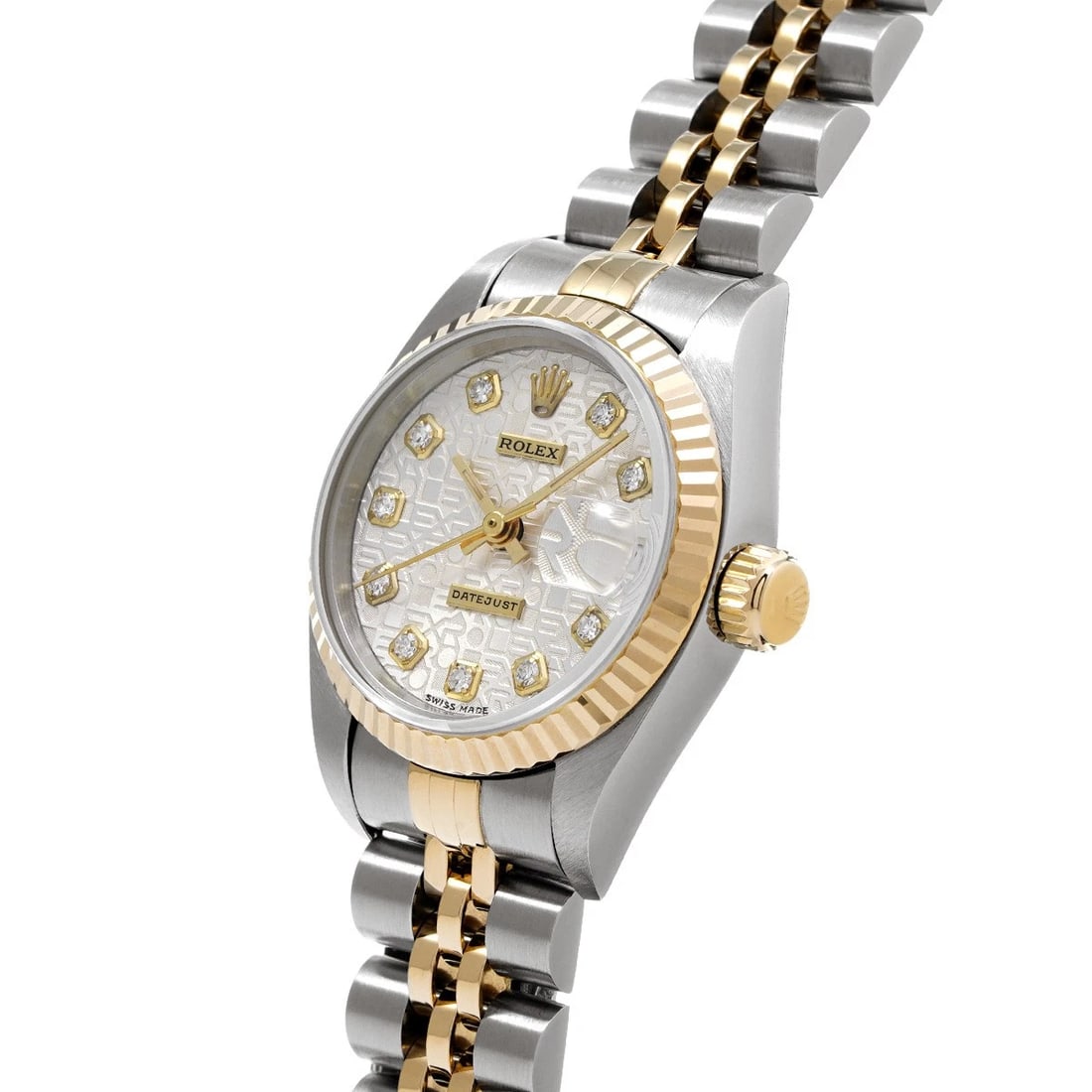 ROLEX DATEJUST SILVER COMPUTER/DIAMOND WATCH - 2