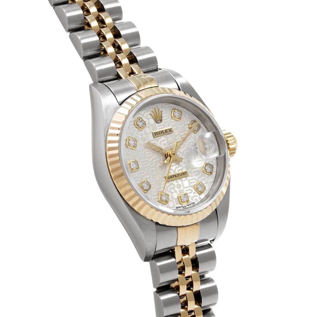 ROLEX DATEJUST SILVER COMPUTER/DIAMOND WATCH - 3