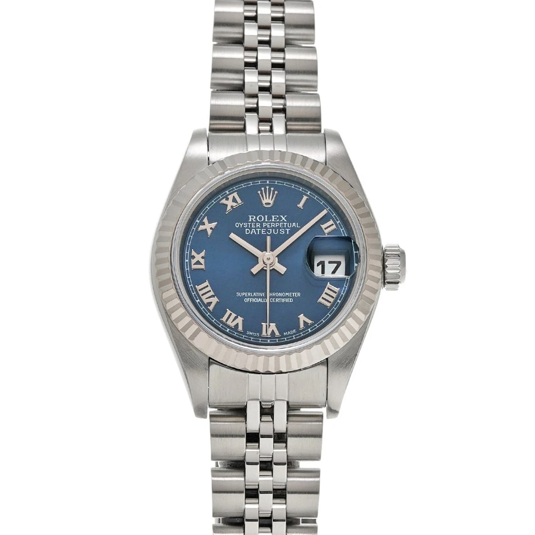 ROLEX DATEJUST BLUE WATCH: ROLEX Datejust blue Watch Brand: ROLEX Type/Style: Wristwatch Material: Band Material Stainless steel, Case Material Stainless steel Color: Dial Color blue Size: Case Size H/about 26mm W/about 26mm