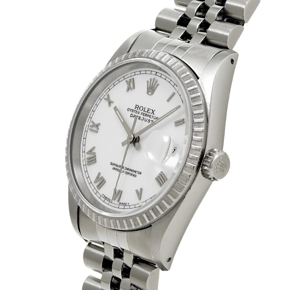 ROLEX DATEJUST WHITE WATCH - 2