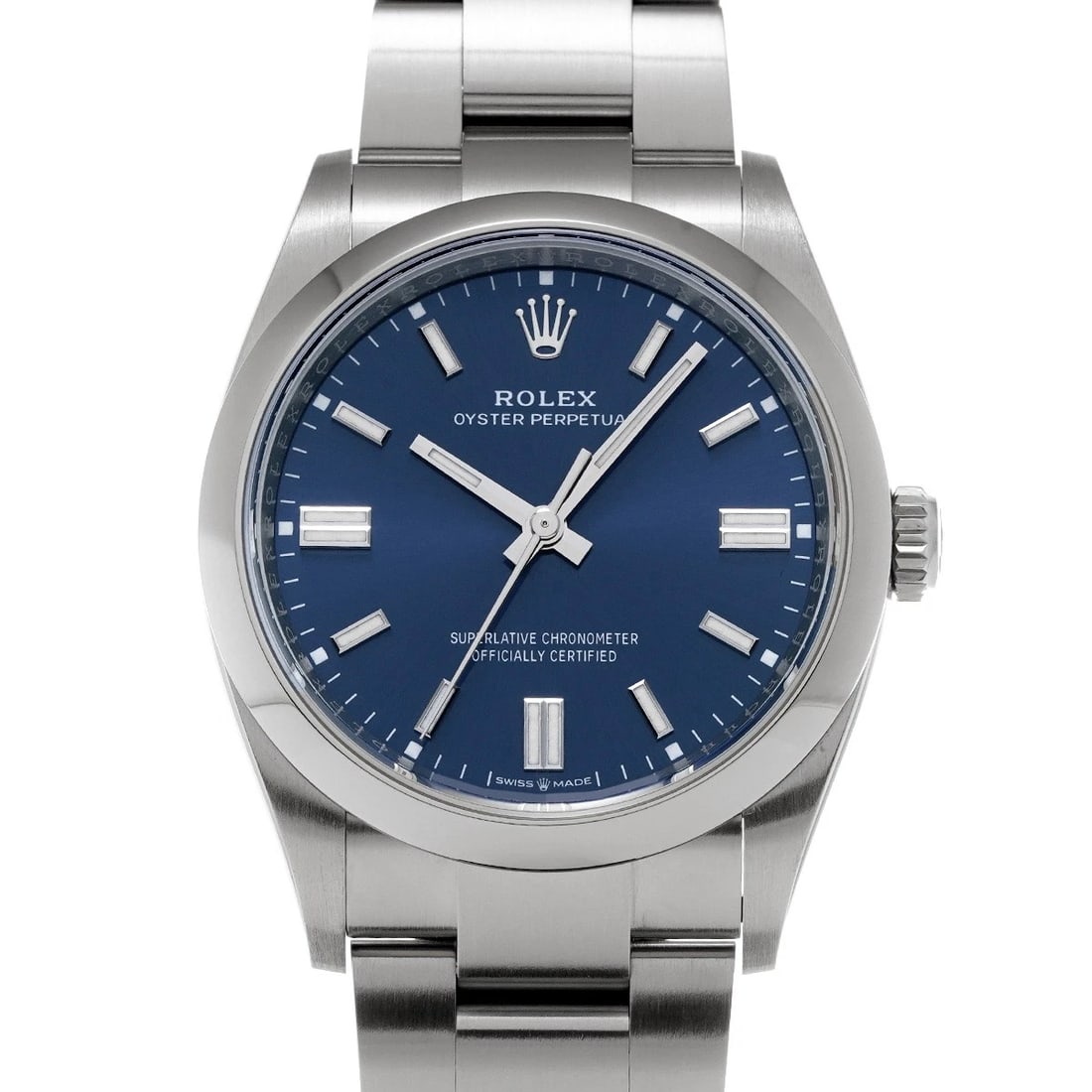 ROLEX OYSTER PERPETUAL 36 BRIGHT BLUE WATCH: ROLEX Oyster Perpetual 36 Bright blue Watch Brand: ROLEX Type/Style: Wristwatch Material: Band Material Stainless steel, Case Material Stainless steel Color: Dial Color Bright blue Size: Case Size H/a