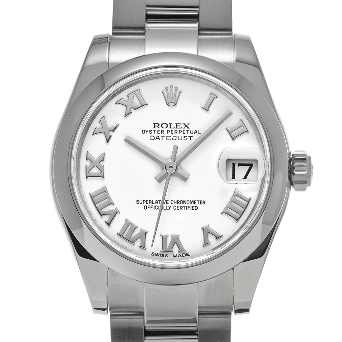 ROLEX DATEJUST WHITE WATCH - 4
