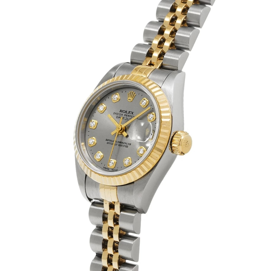 ROLEX DATEJUST GRAY/DIAMOND WATCH - 2