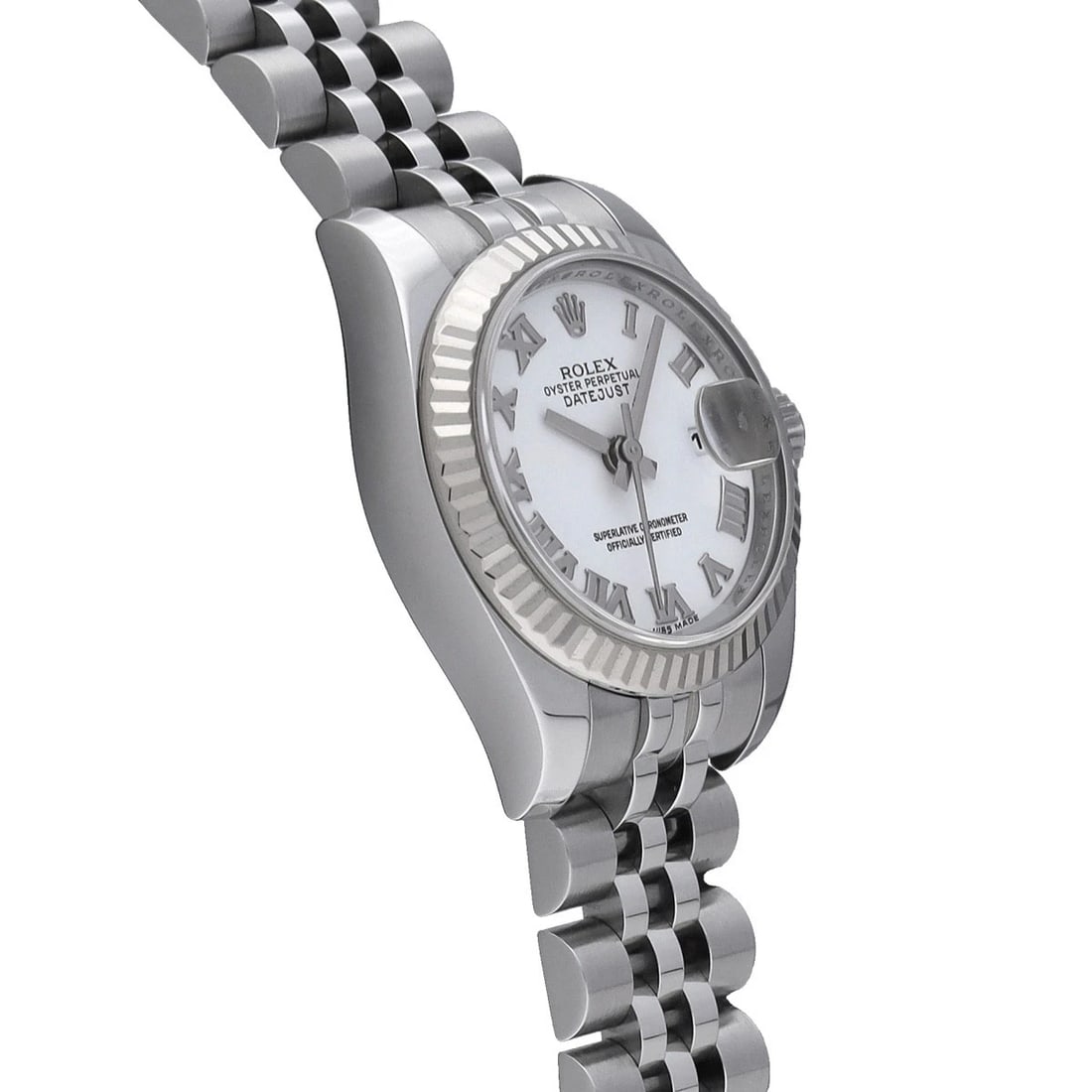 ROLEX DATEJUST WHITE WATCH - 3