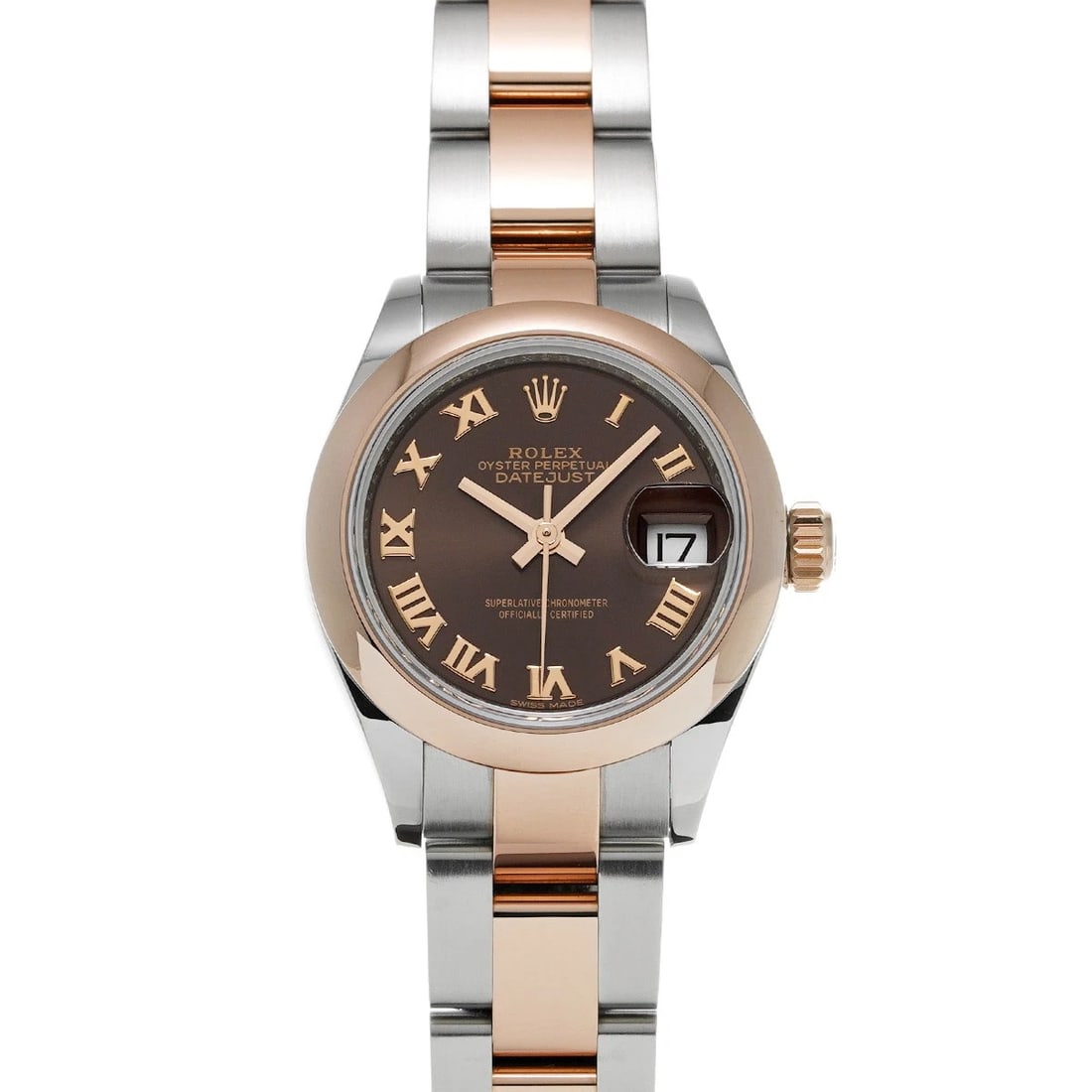 ROLEX DATEJUST 28 CHOCOLATE WATCH: ROLEX Datejust 28 chocolate Watch Brand: ROLEX Type/Style: Wristwatch Material: Band Material Stainless steel/Everrose gold, Case Material Stainless steel Color: Dial Color chocolate Size: Case Size