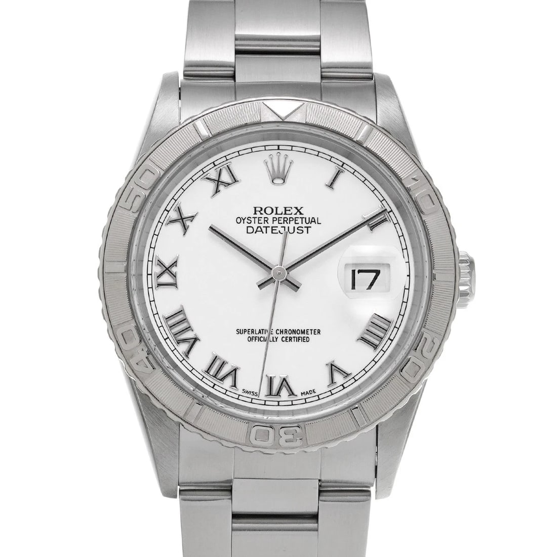 ROLEX DATEJUST THUNDERBIRD WHITE WATCH: ROLEX Datejust Thunderbird white Watch Brand: ROLEX Type/Style: Wristwatch Material: Band Material Stainless steel, Case Material Stainless steel Color: Dial Color white Size: Case Size H/about 36mm