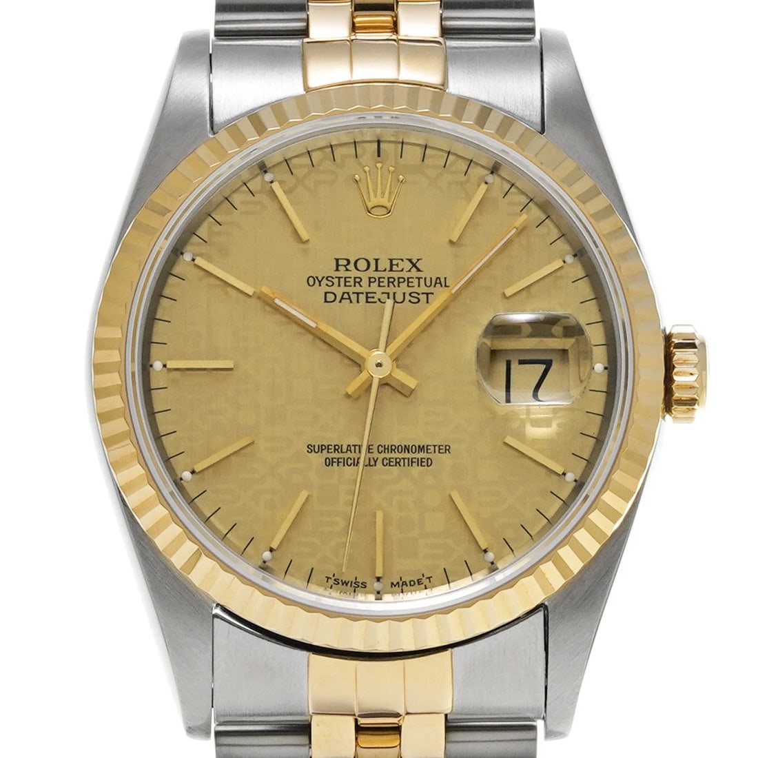 ROLEX DATEJUST 36 CHAMPAGNE COMPUTER WATCH - 4