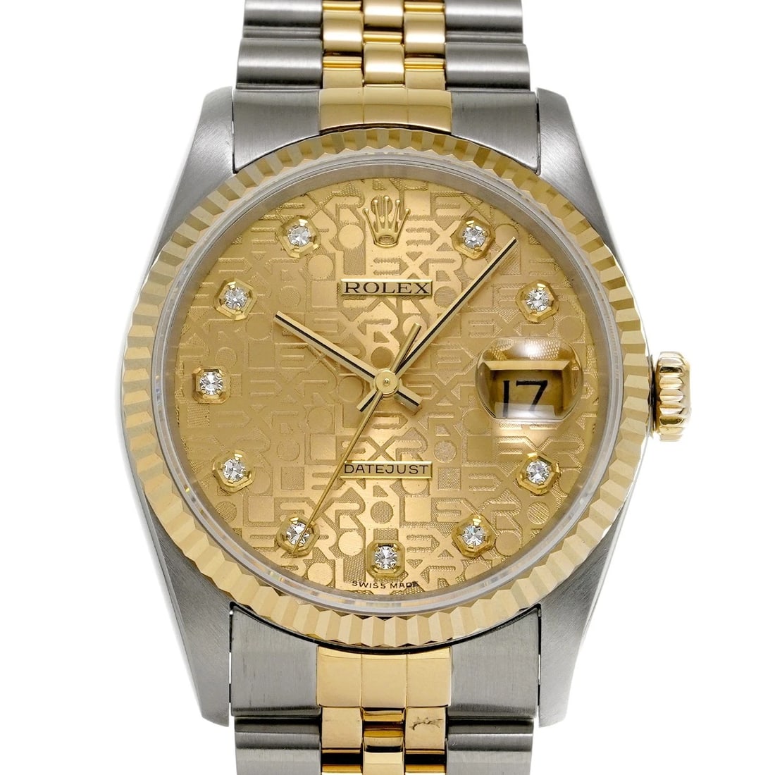 ROLEX DATEJUST CHAMPAGNE COMPUTER/DIAMOND WATCH: ROLEX Datejust Champagne computer/diamond Watch Brand: ROLEX Type/Style: Wristwatch Material: Band Material Stainless steel/Yellow Gold, Case Material Stainless steel Color: Dial Color Champagne