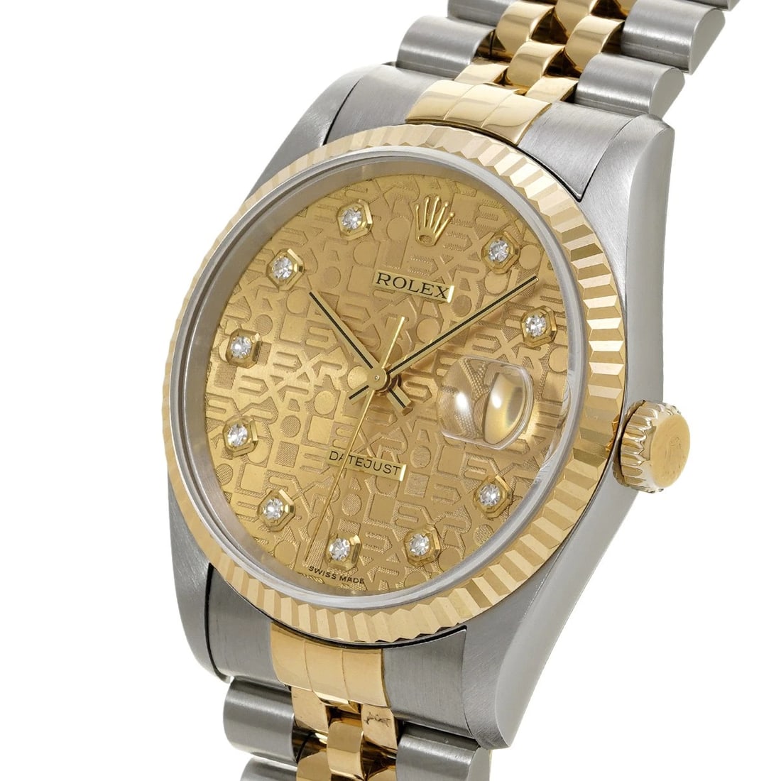 ROLEX DATEJUST CHAMPAGNE COMPUTER/DIAMOND WATCH - 2