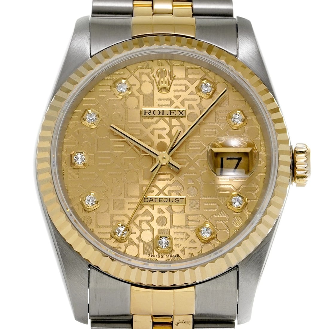 ROLEX DATEJUST CHAMPAGNE COMPUTER/DIAMOND WATCH - 4