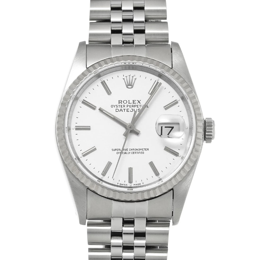ROLEX DATEJUST WHITE WATCH: ROLEX Datejust white Watch Brand: ROLEX Type/Style: Wristwatch Material: Band Material Stainless steel, Case Material Stainless steel Color: Dial Color white Size: Case Size H/about 36mm W/about 36mm