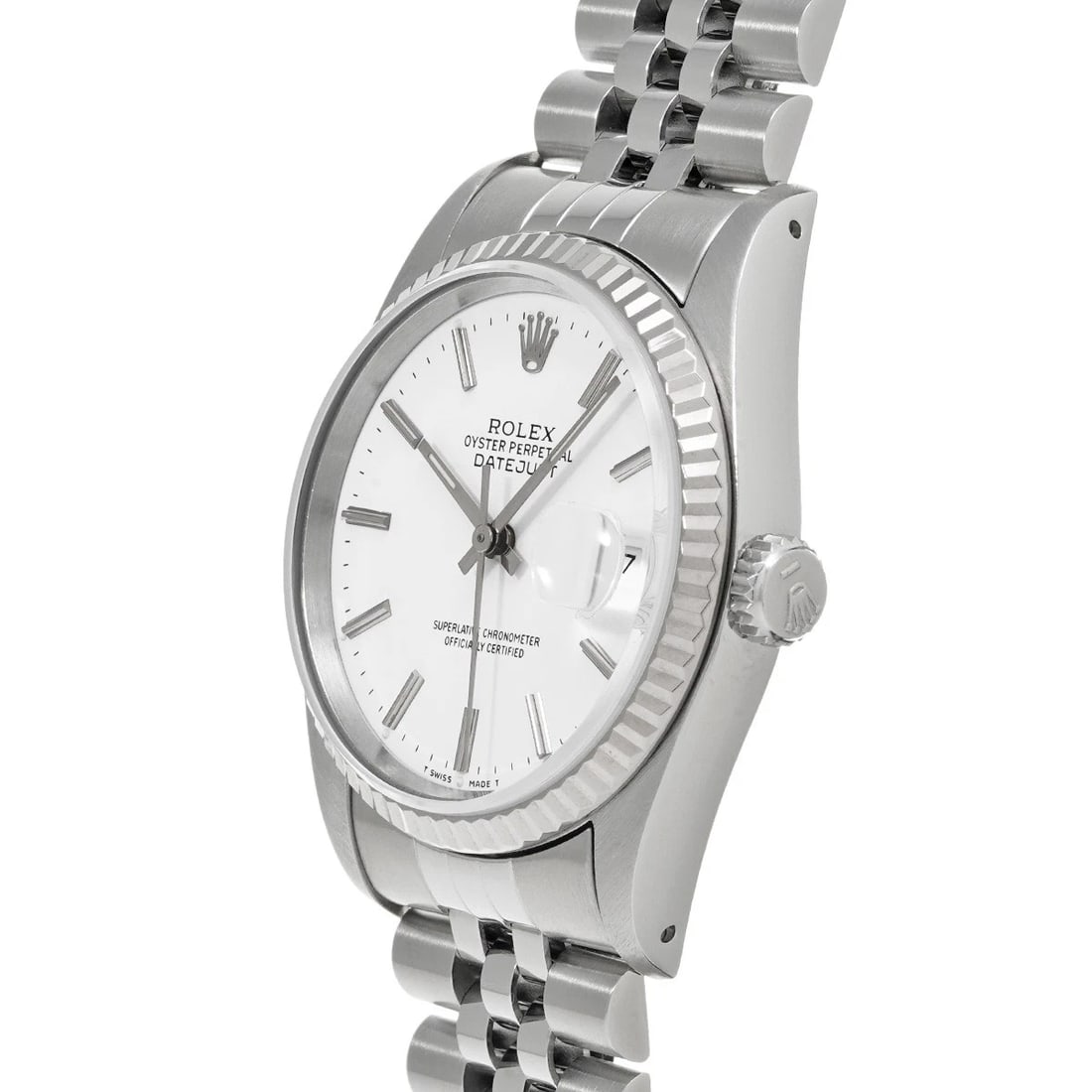 ROLEX DATEJUST WHITE WATCH - 2