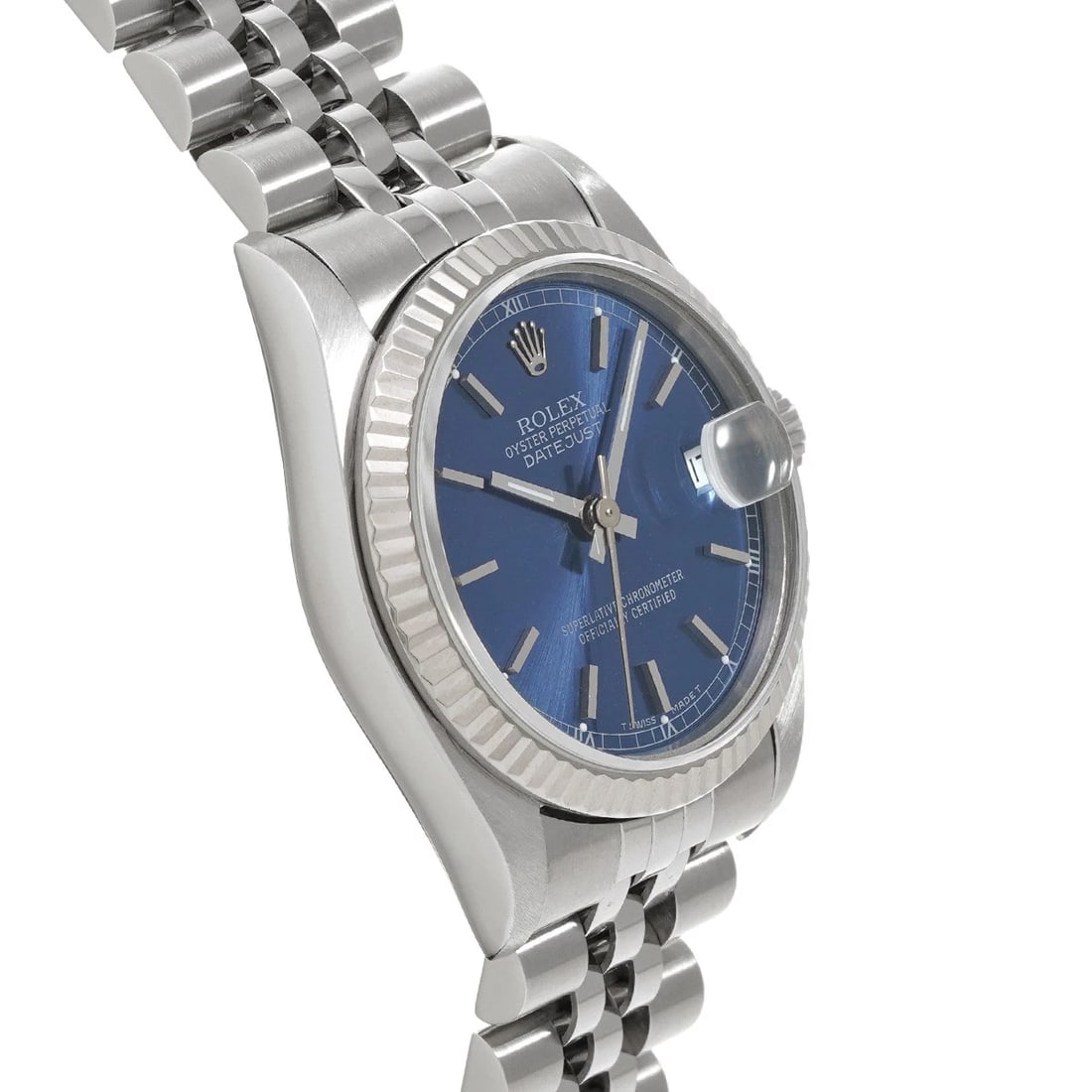 ROLEX DATEJUST BLUE WATCH - 3