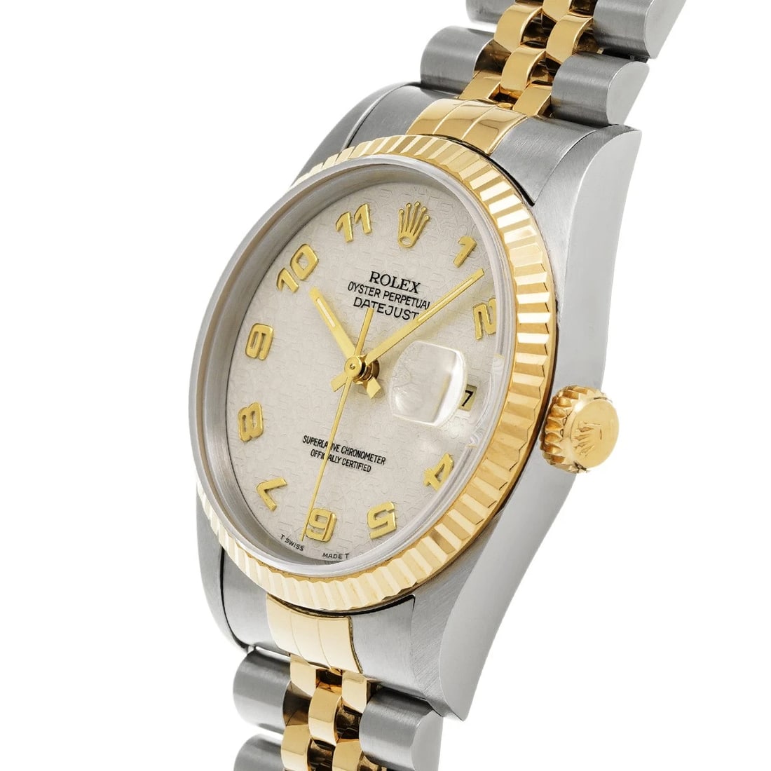 ROLEX DATEJUST 36 IVORY COMPUTER WATCH - 2