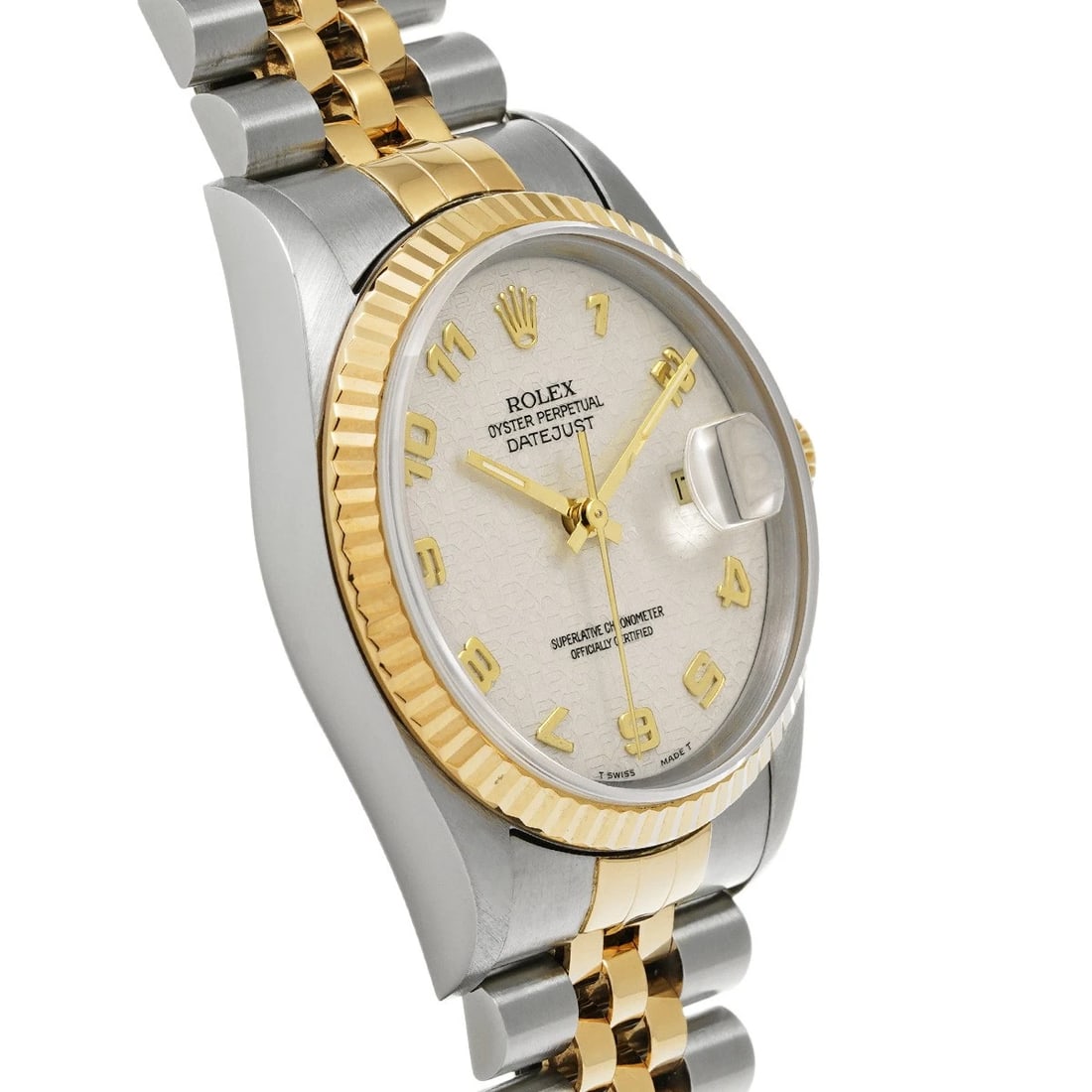 ROLEX DATEJUST 36 IVORY COMPUTER WATCH - 3