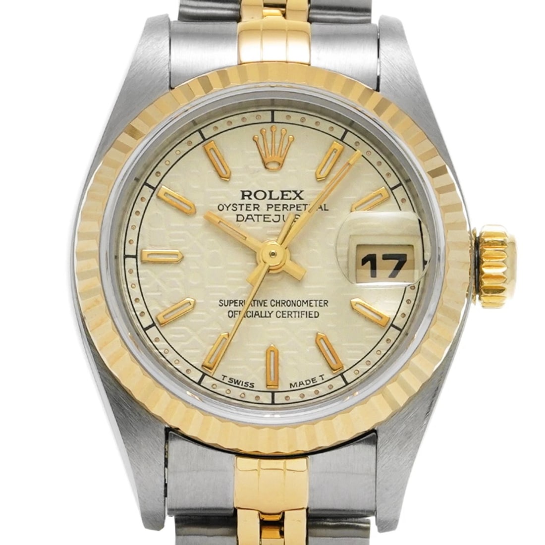 ROLEX DATEJUST IVORY COMPUTER WATCH - 4