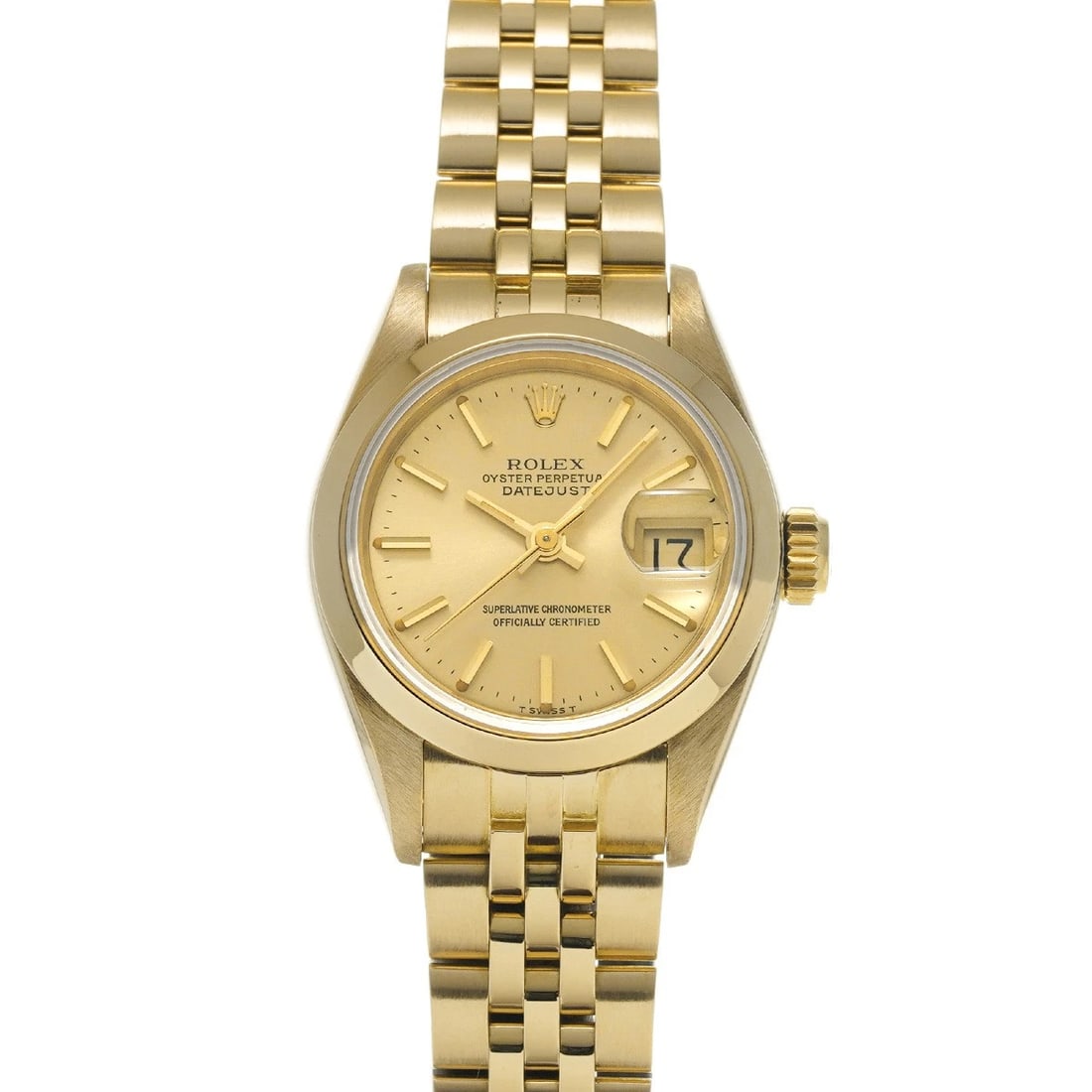 ROLEX DATEJUST CHAMPAGNE WATCH: ROLEX Datejust Champagne Watch Brand: ROLEX Type/Style: Wristwatch Material: Band Material Yellow Gold, Case Material Yellow Gold Color: Dial Color Champagne Size: Case Size H/about 26mm W/about 26mm