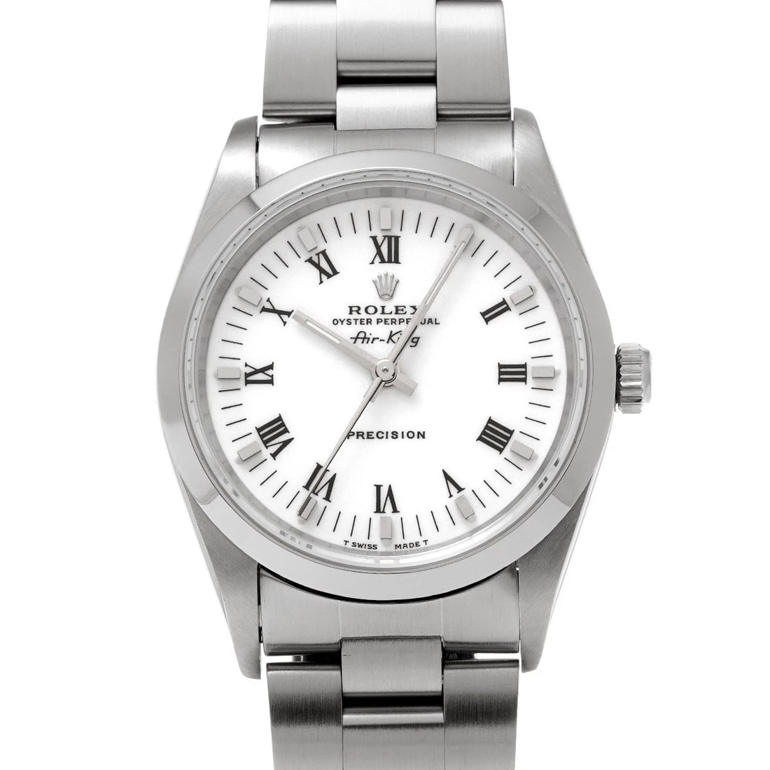 ROLEX AIR-KING WHITE WATCH: ROLEX Air-King white Watch Brand: ROLEX Type/Style: Wristwatch Material: Band Material Stainless steel, Case Material Stainless steel Color: Dial Color white Size: Case Size H/about 34mm W/about 34mm