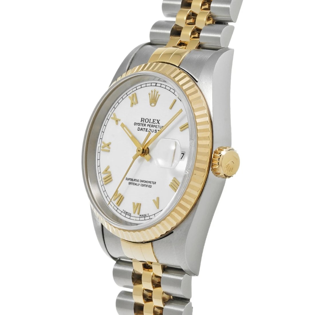 ROLEX DATEJUST WHITE WATCH - 2