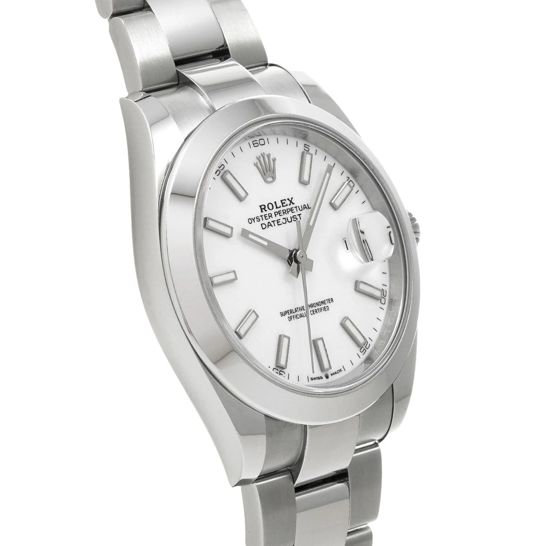 ROLEX DATEJUST 41 WHITE WATCH - 3