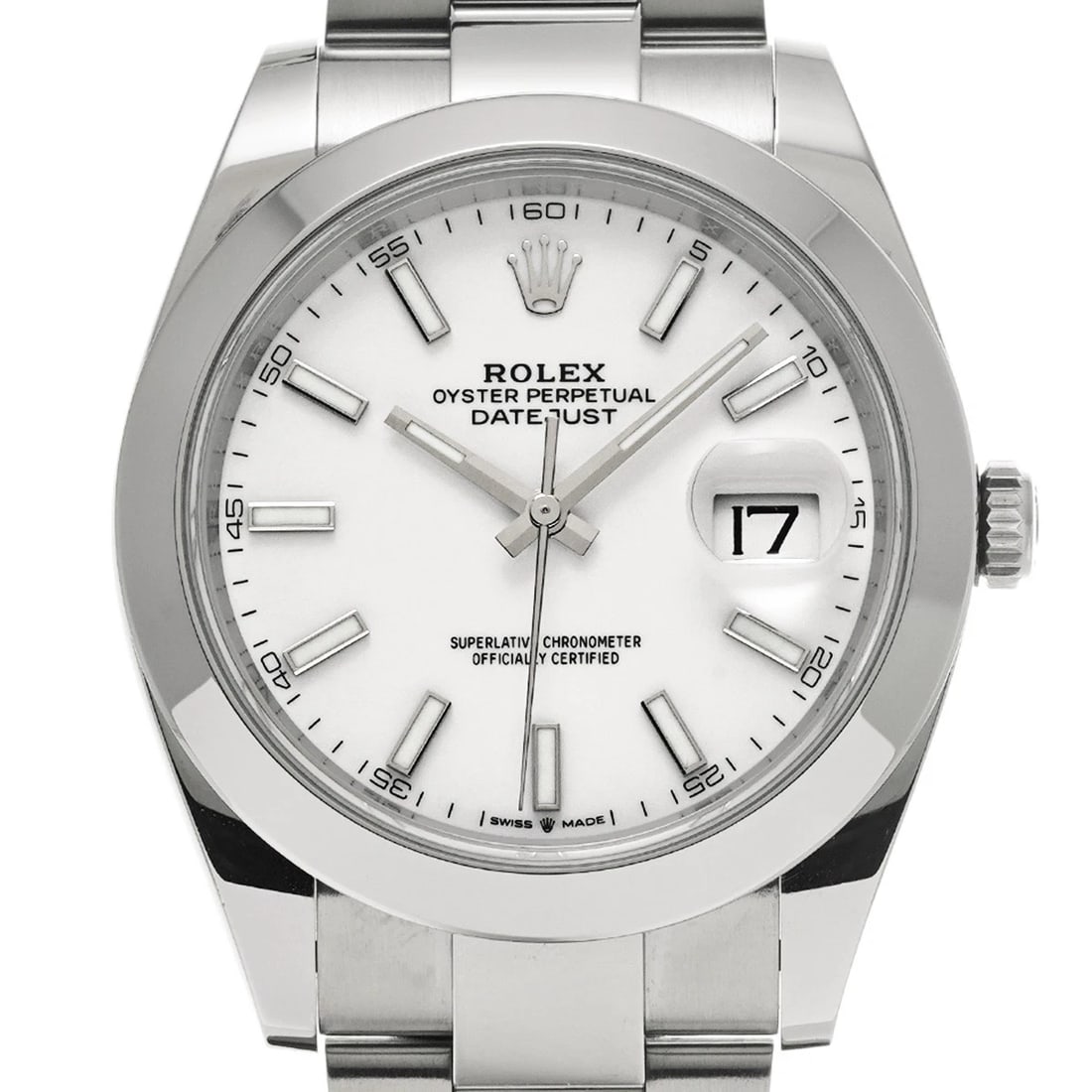 ROLEX DATEJUST 41 WHITE WATCH - 4