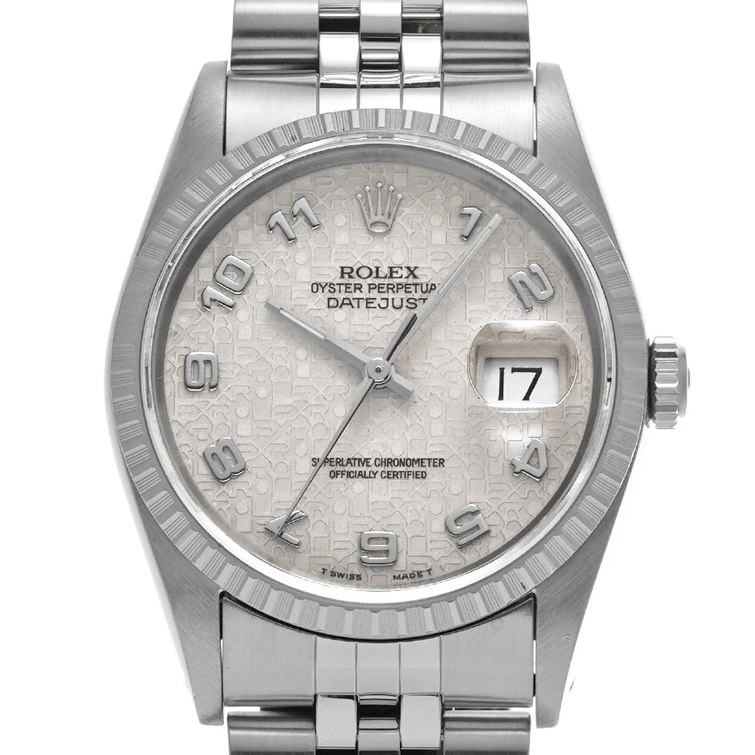 ROLEX DATEJUST IVORY WATCH - 4