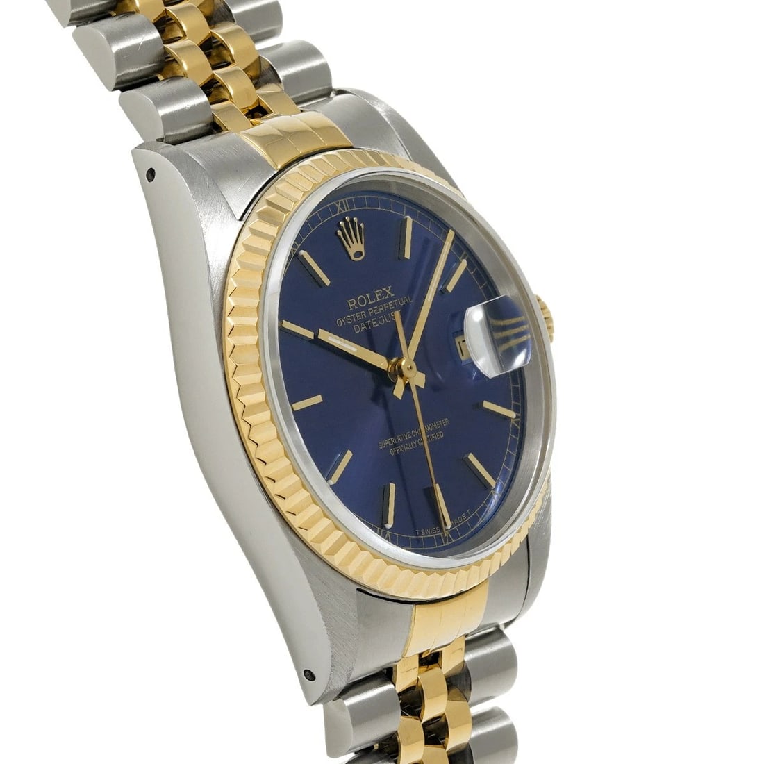 ROLEX DATEJUST BLUE WATCH - 3