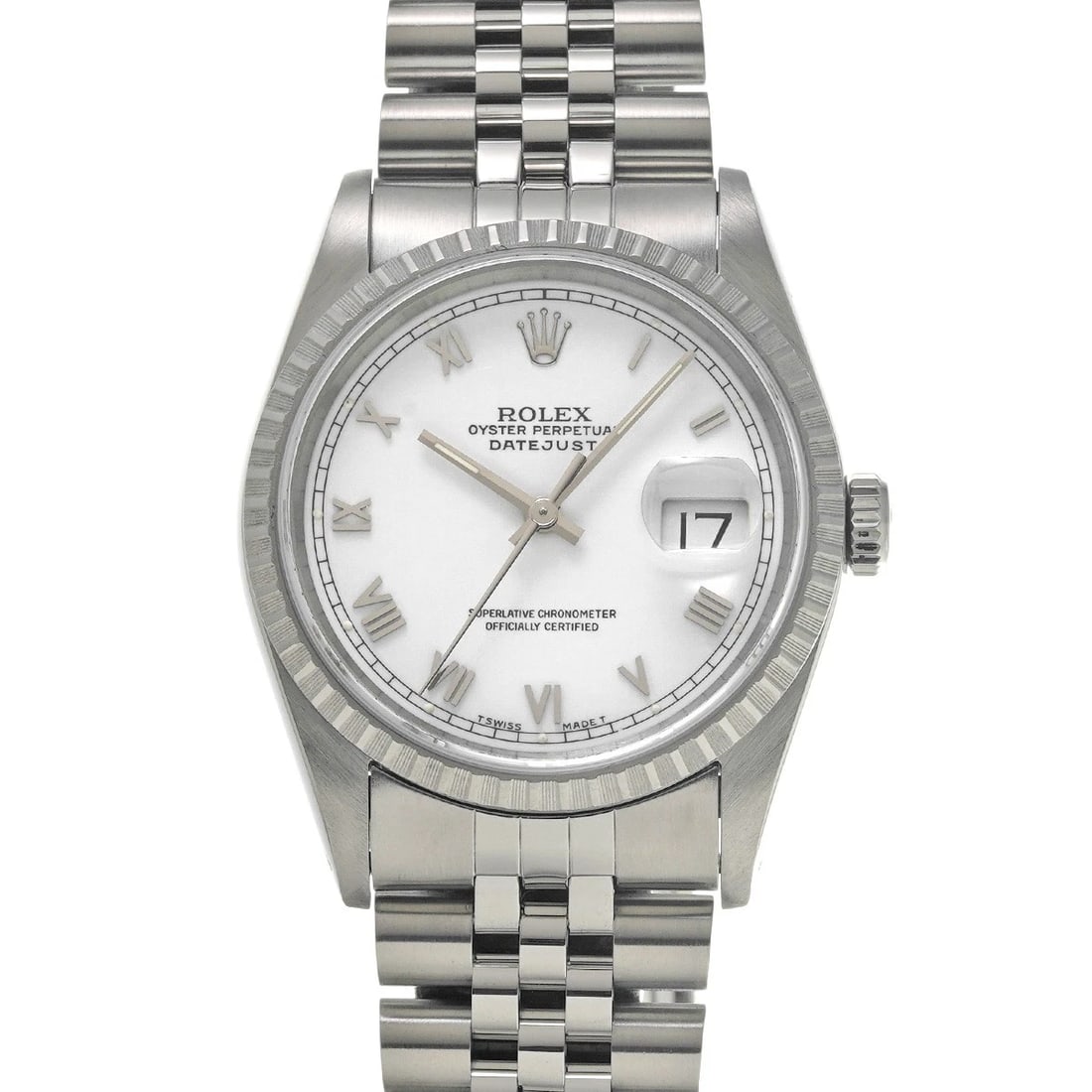 ROLEX DATEJUST WHITE WATCH (1 of 4)