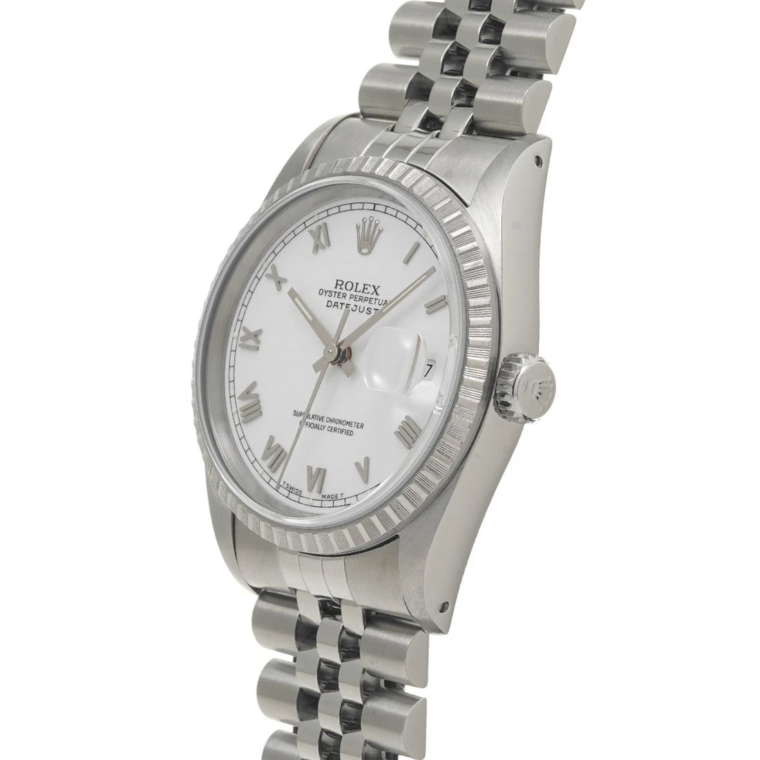 ROLEX DATEJUST WHITE WATCH - 2