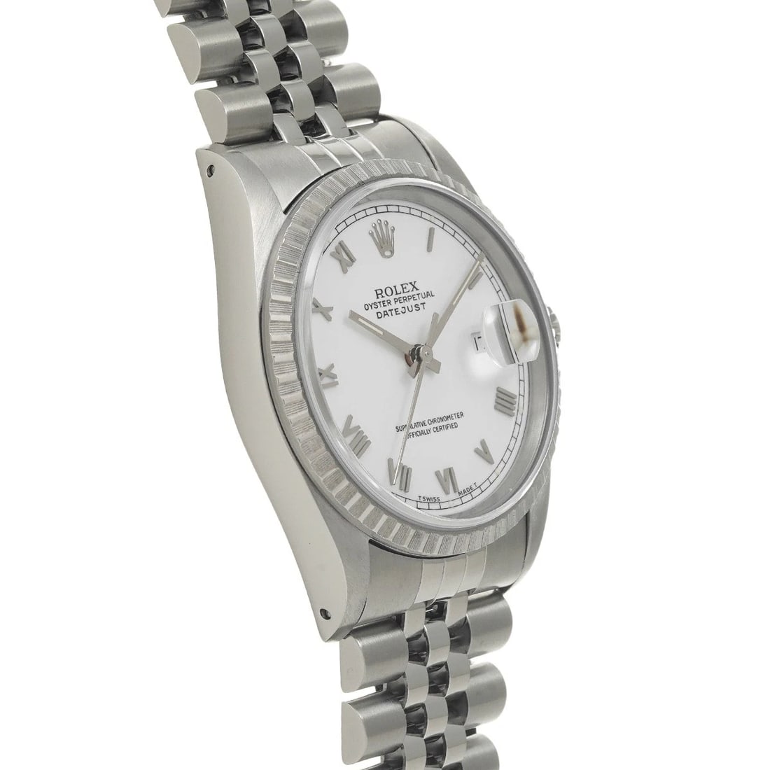 ROLEX DATEJUST WHITE WATCH - 3
